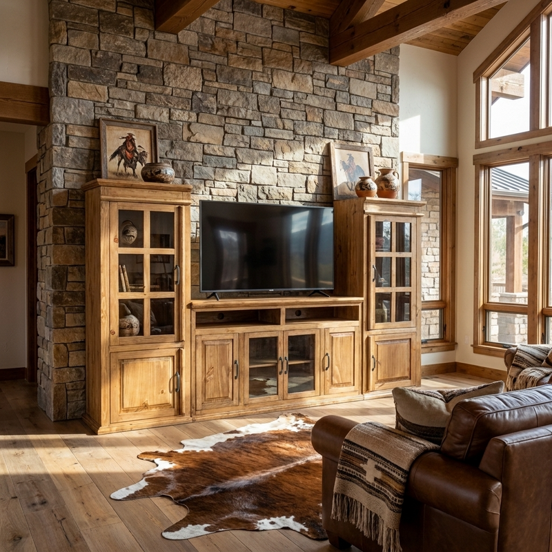 Santa Rita Rustic Entertainment Center