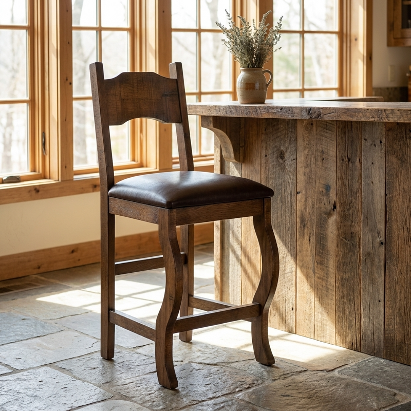 Floresville Rustic Bar Stool 24"