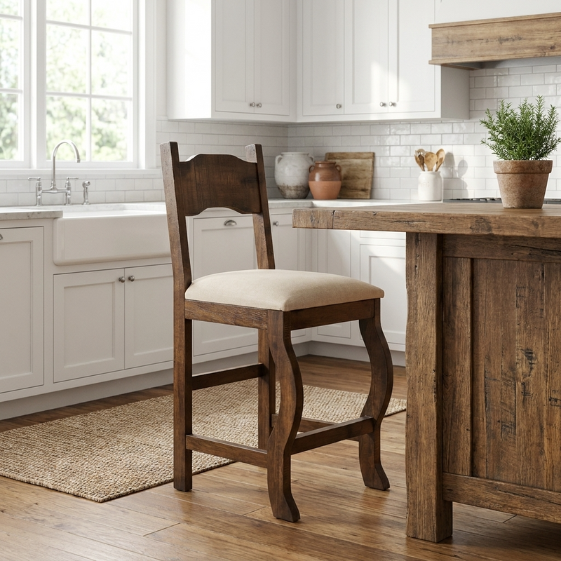 Floresville Rustic Bar Stool 24"