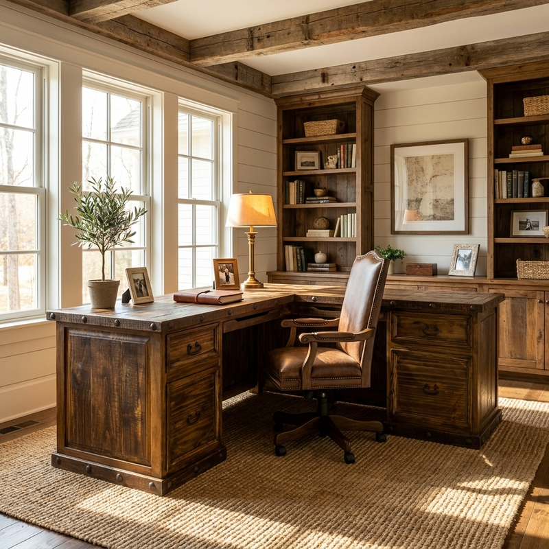 Oasis Corner Rustic Desk