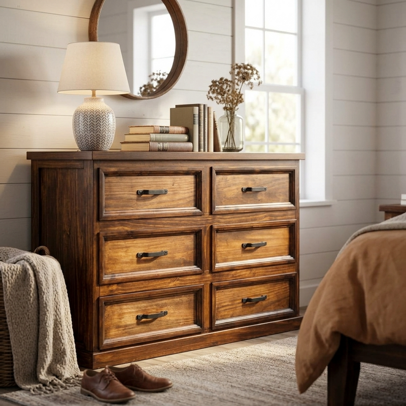 Rio Grande 6 drawer Rustic Dresser