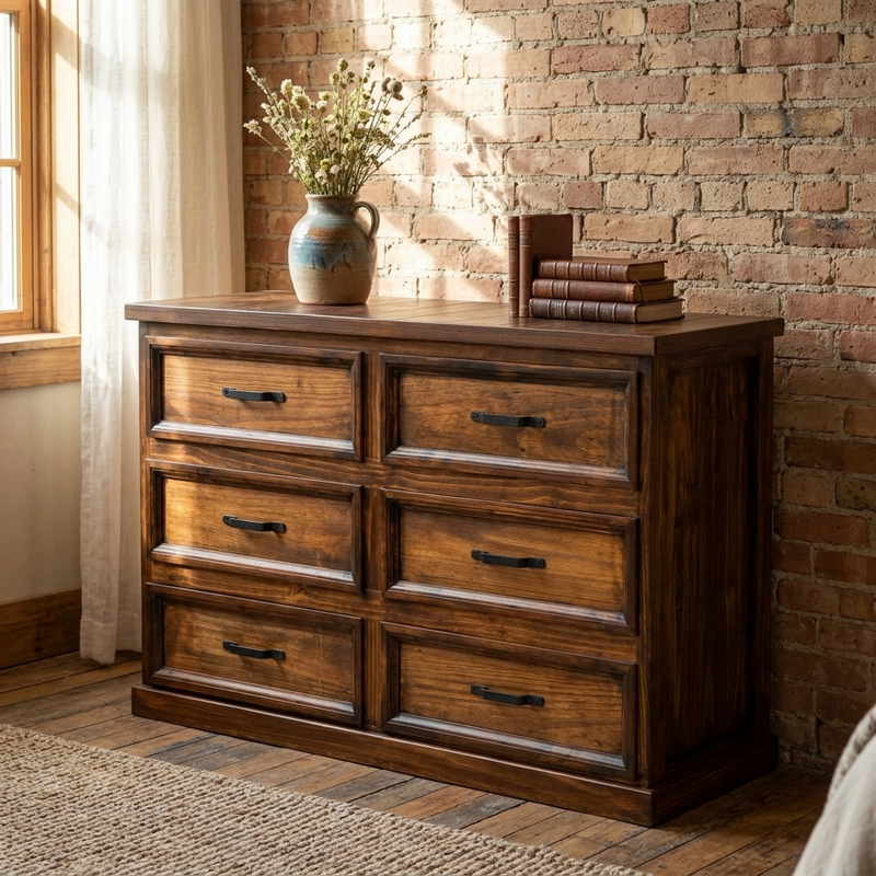Rio Grande 6 drawer Rustic Dresser