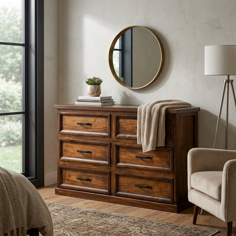 Rio Grande 6 drawer Rustic Dresser