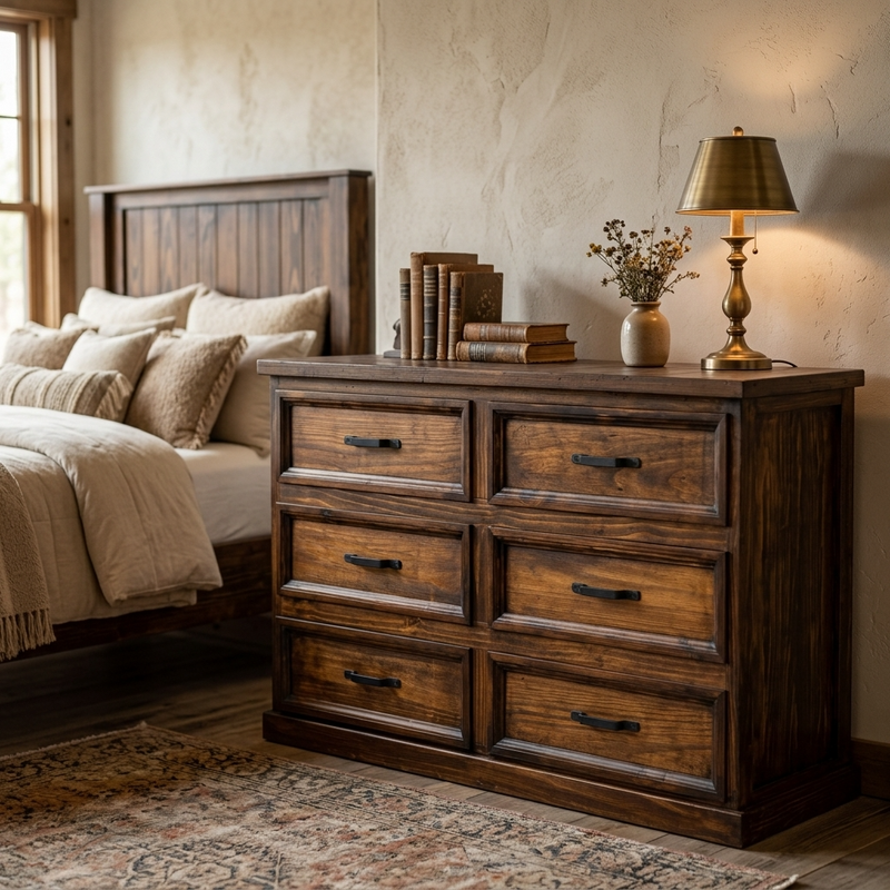 Rio Grande 6 drawer Rustic Dresser
