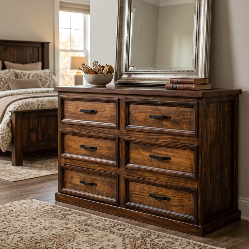 Rio Grande 6 drawer Rustic Dresser