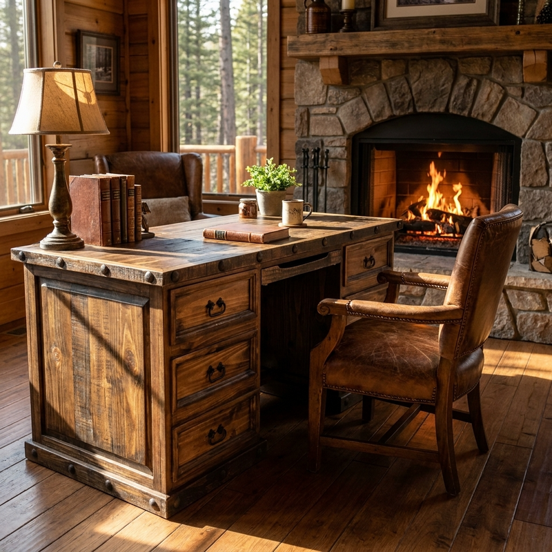 Oasis Executive Rustic Desk