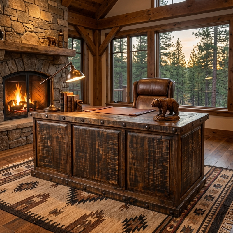 Oasis Executive Rustic Desk