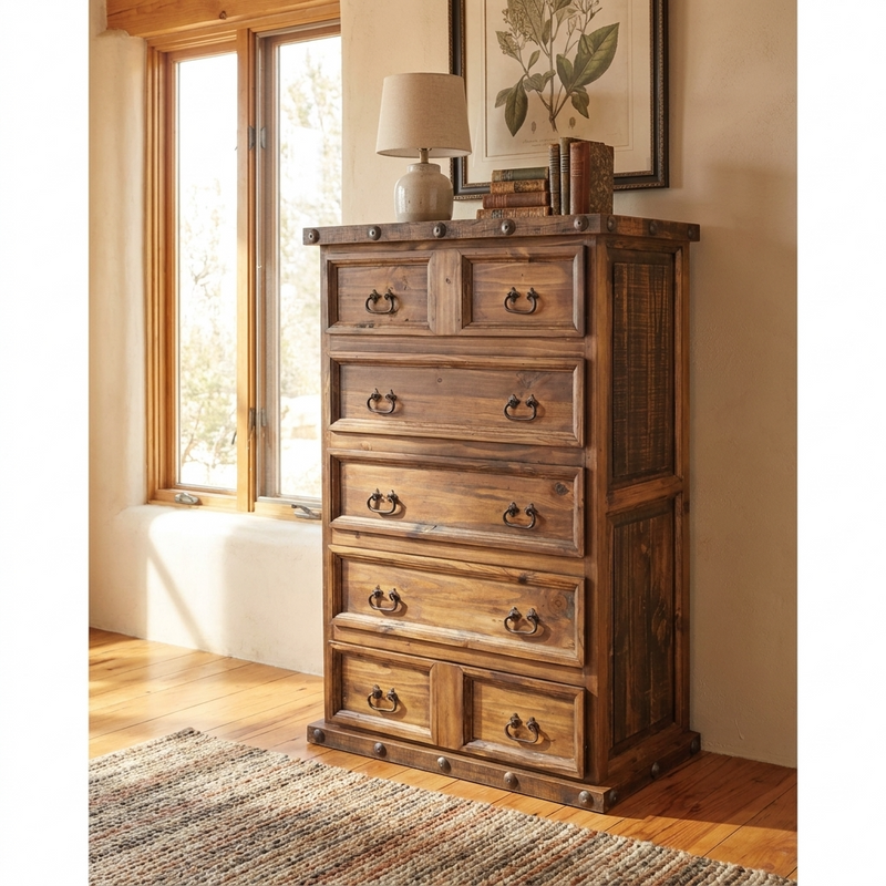 Oasis Chest of Drawers Rustic Dresser