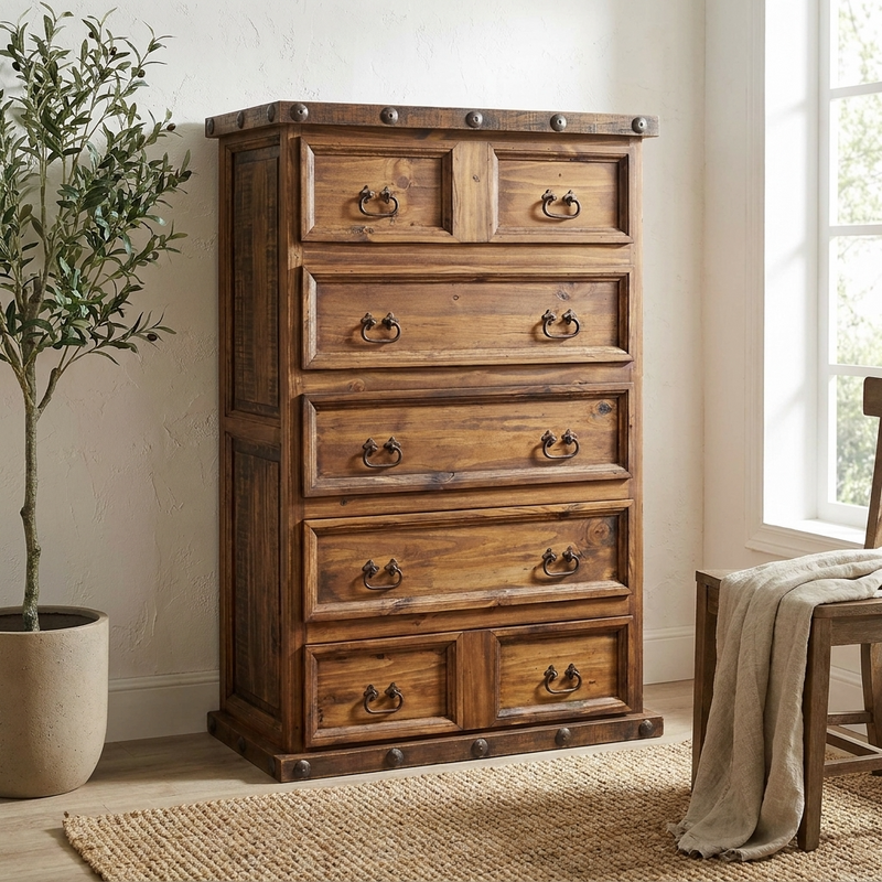 Oasis Chest of Drawers Rustic Dresser