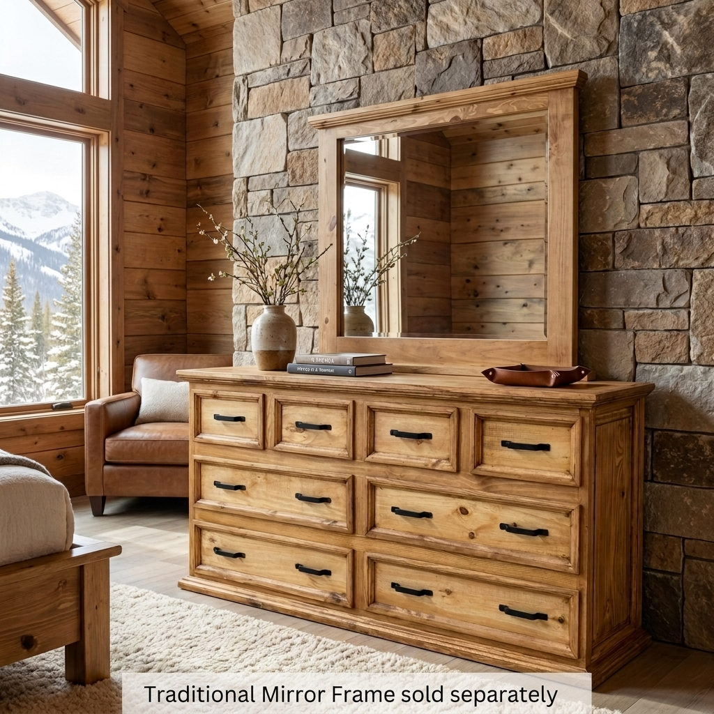Rustics For Less Pine Traditional Dresser with 8 Drawers LT-COM-13