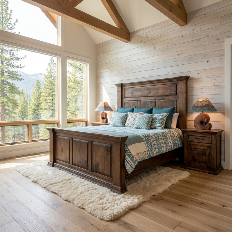 Floresville Crown Rustic Bed