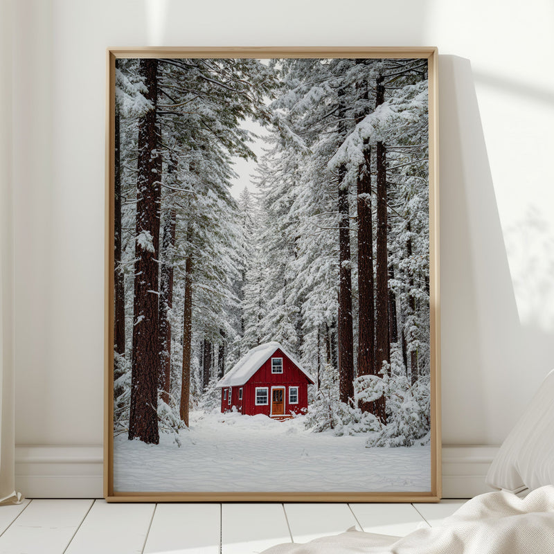 Sanctuary Beneath Snow-Covered Pines