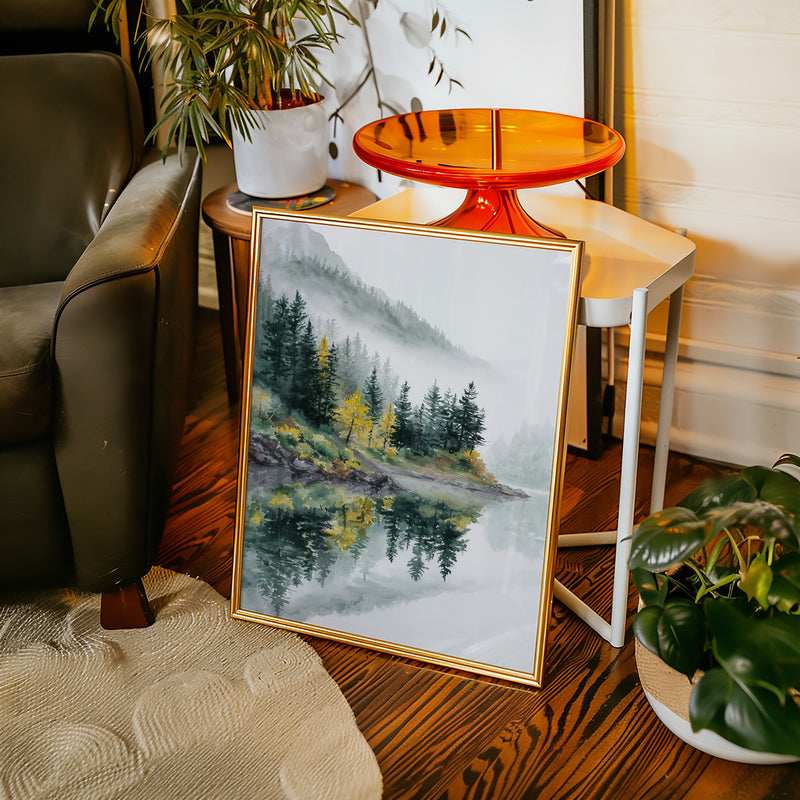 Autumn's Embrace on Still Waters