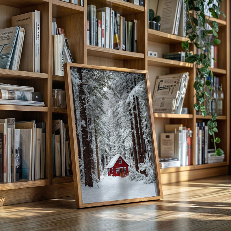 Sanctuary Beneath Snow-Covered Pines