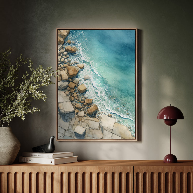 Tides Embrace Rocky Shores