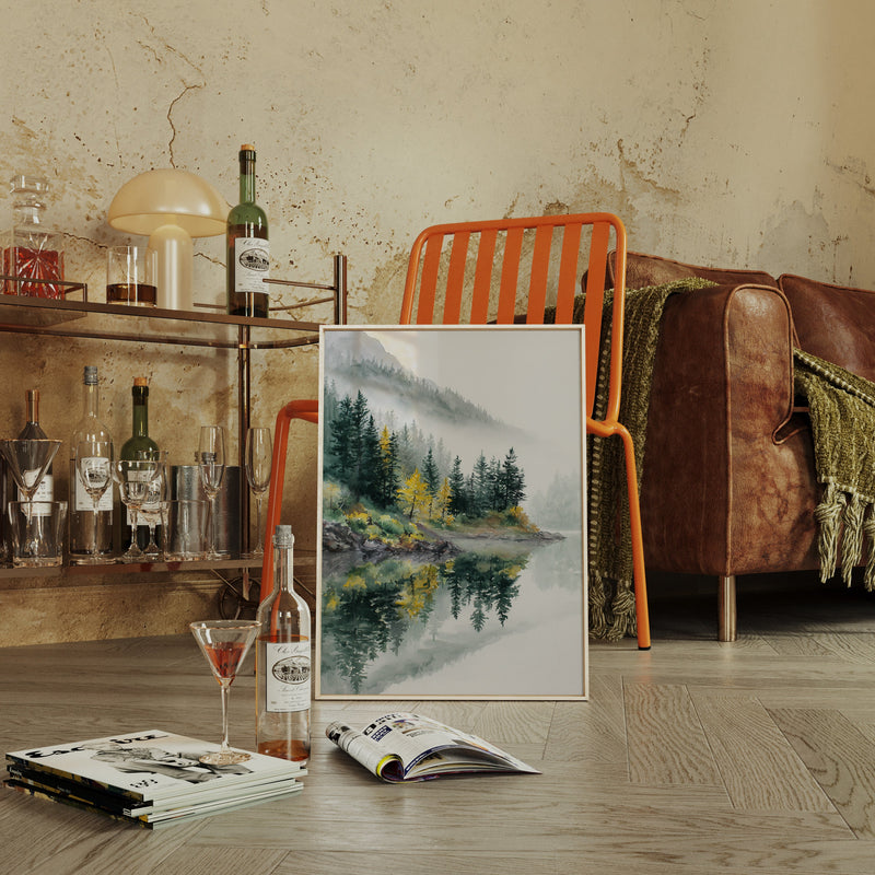 Autumn's Embrace on Still Waters