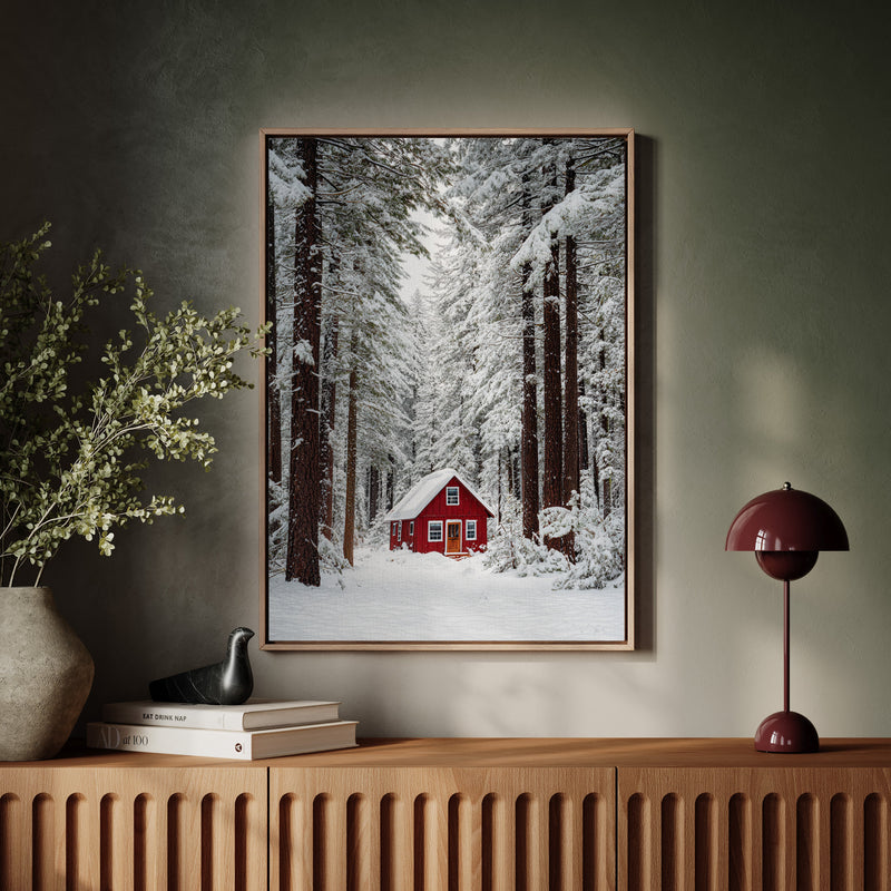 Sanctuary Beneath Snow-Covered Pines