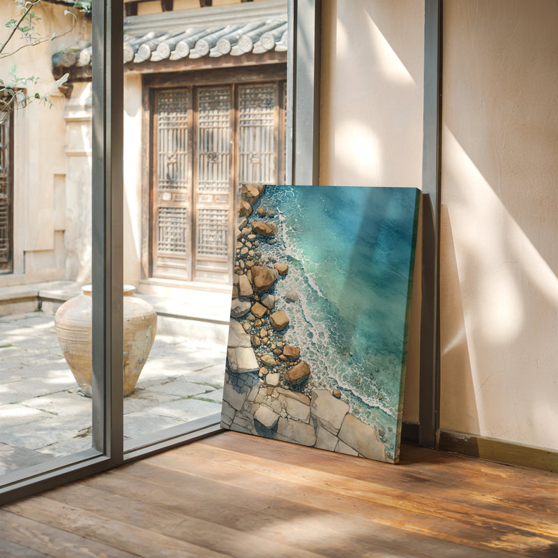 Tides Embrace Rocky Shores