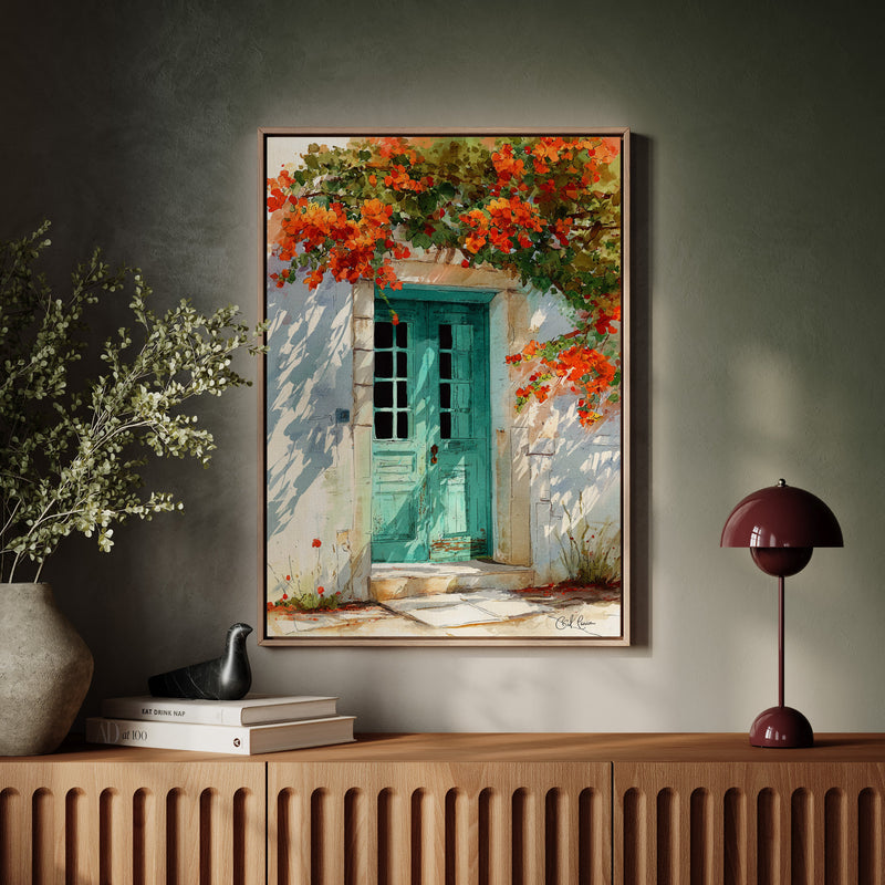 Where Bougainvillea Meets Weathered Wood