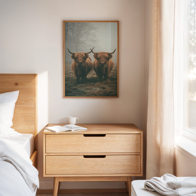 Gentle Giants Beneath Misty Skies