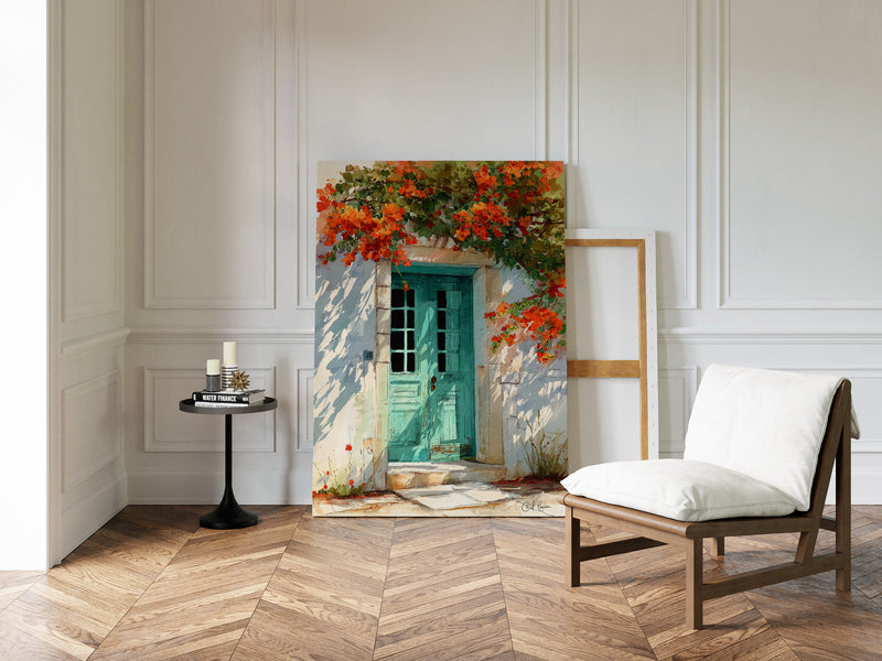 Where Bougainvillea Meets Weathered Wood