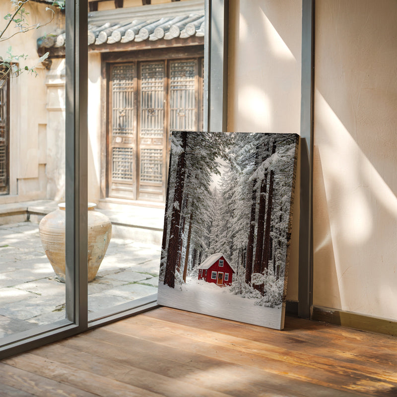 Sanctuary Beneath Snow-Covered Pines