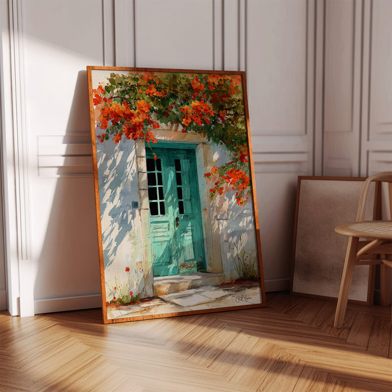 Where Bougainvillea Meets Weathered Wood