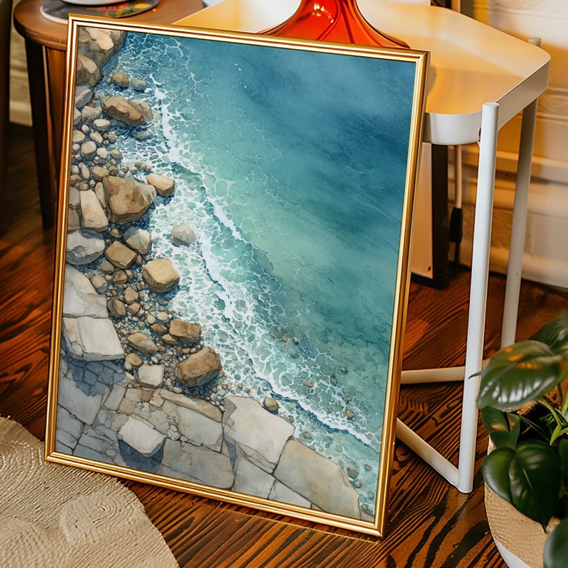 Tides Embrace Rocky Shores