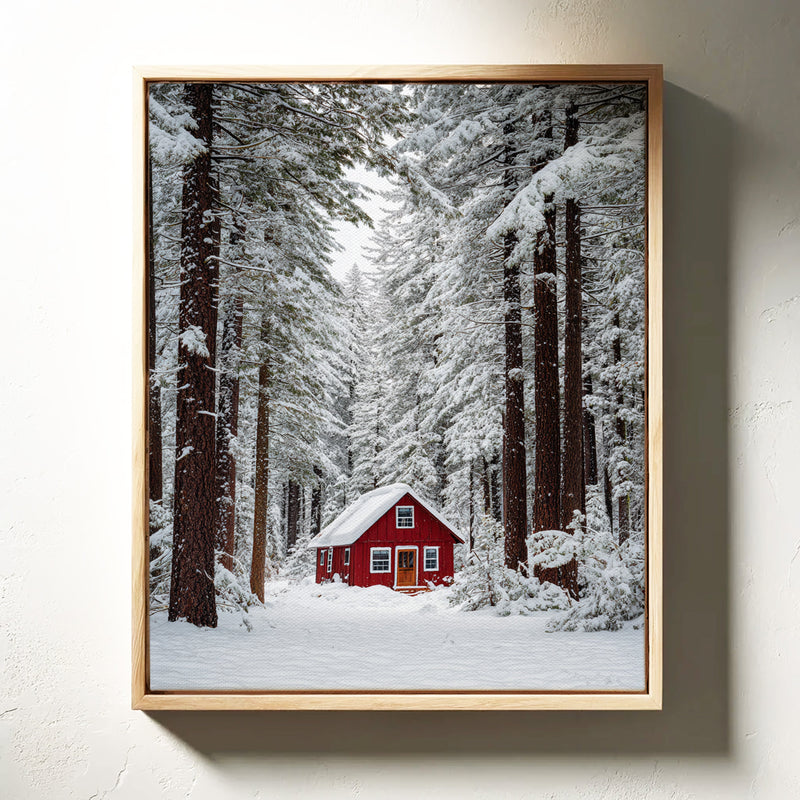 Sanctuary Beneath Snow-Covered Pines