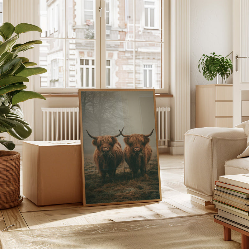 Gentle Giants Beneath Misty Skies