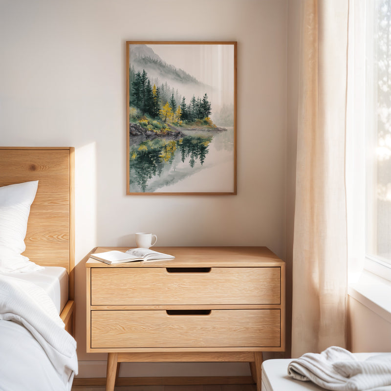 Autumn's Embrace on Still Waters