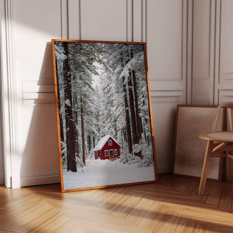 Sanctuary Beneath Snow-Covered Pines