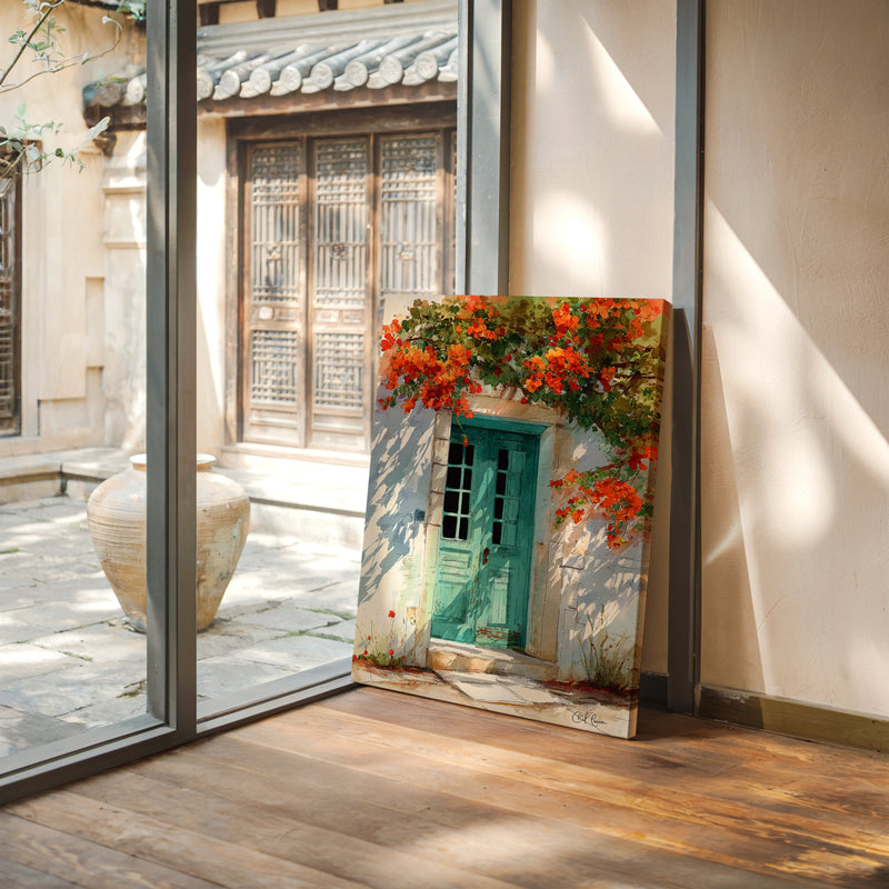 Where Bougainvillea Meets Weathered Wood