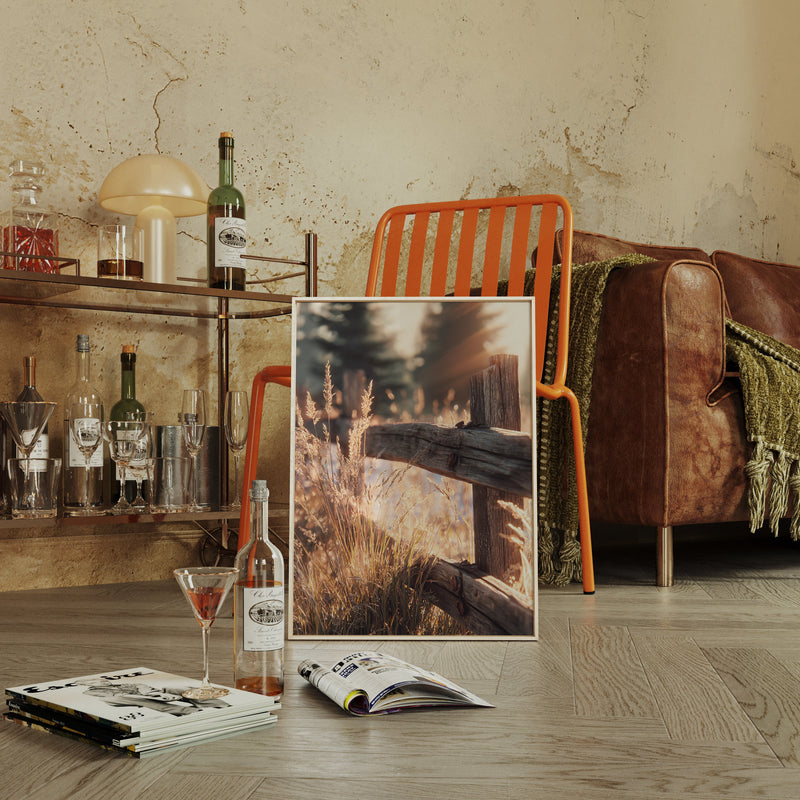 Golden Light on Weathered Wood