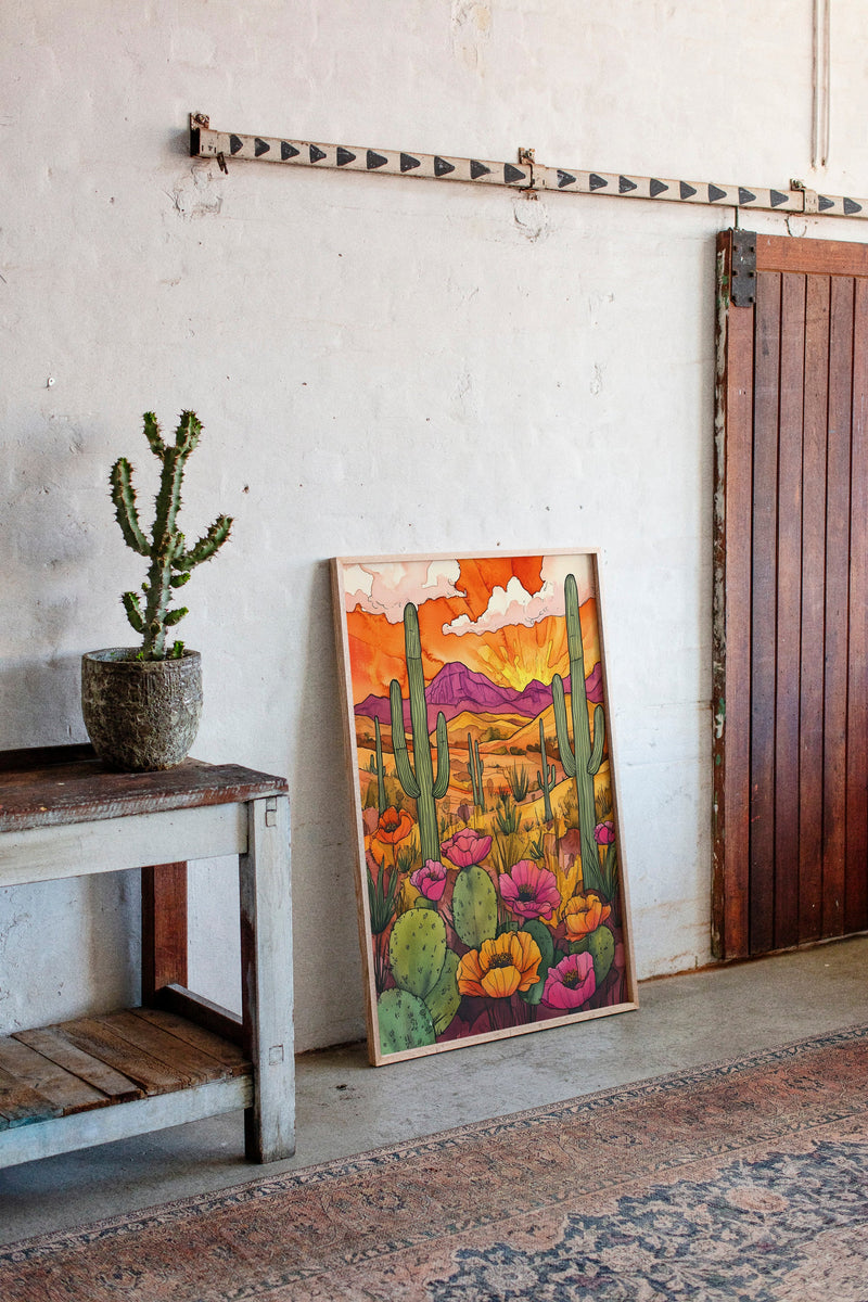 Sunset Over Desert Blooms