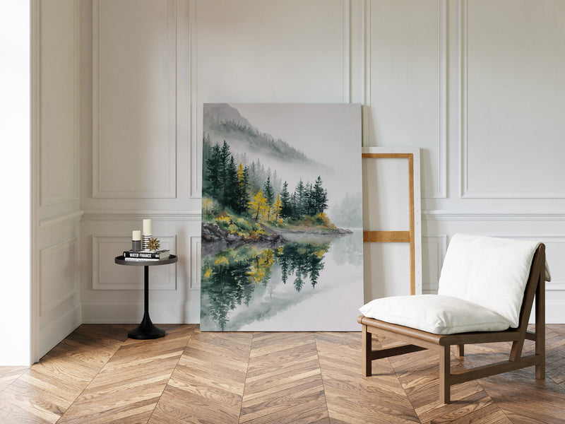 Autumn's Embrace on Still Waters