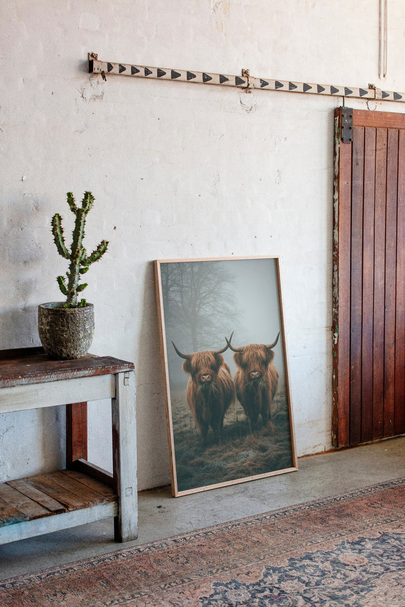 Gentle Giants Beneath Misty Skies