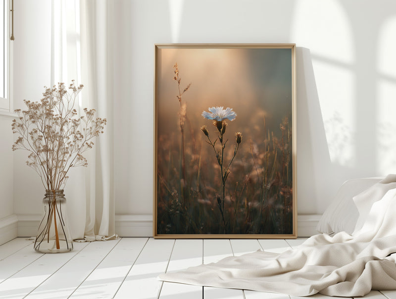 A Single Bloom In Sunrise's Embrace