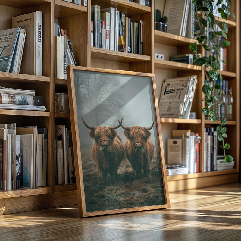 Gentle Giants Beneath Misty Skies