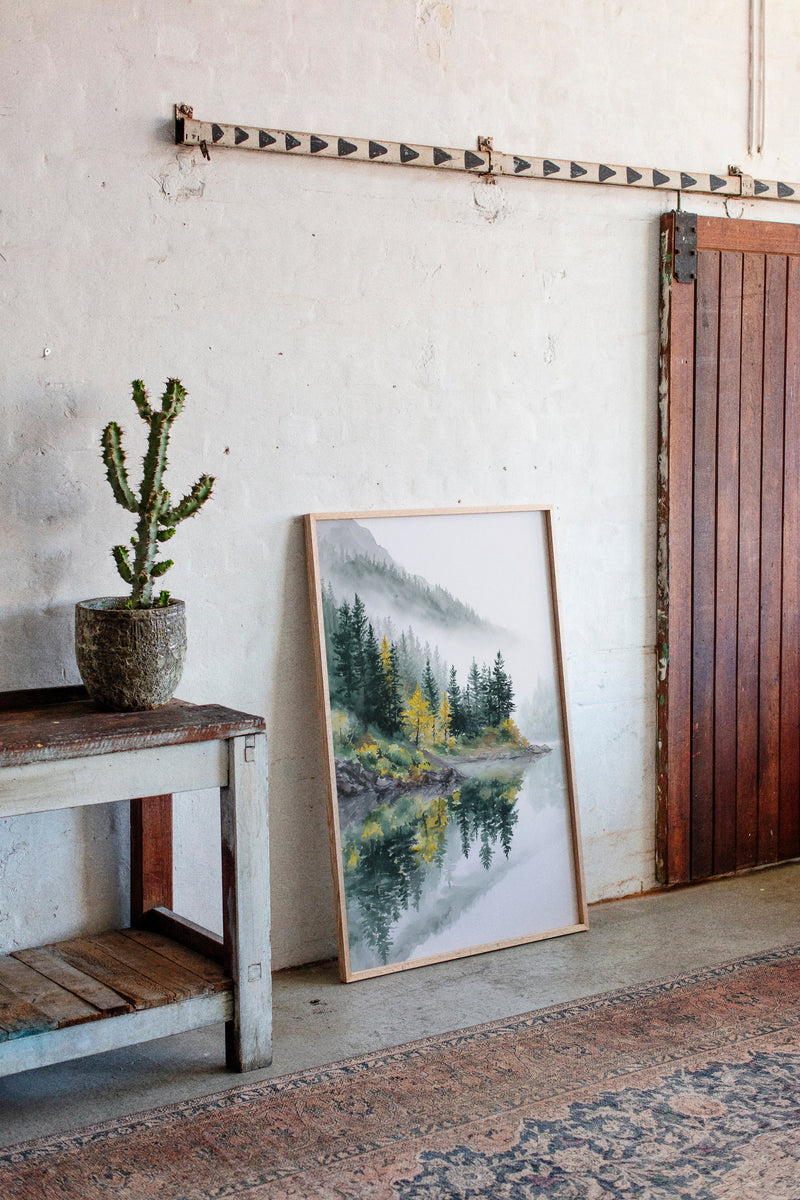 Autumn's Embrace on Still Waters