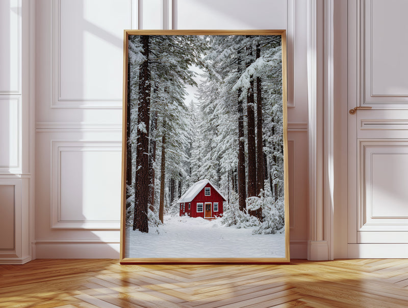 Sanctuary Beneath Snow-Covered Pines