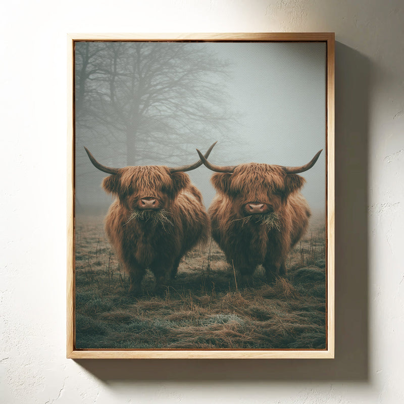 Gentle Giants Beneath Misty Skies