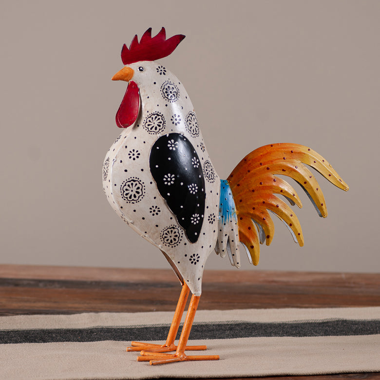 Hand Painted Iron Rooster