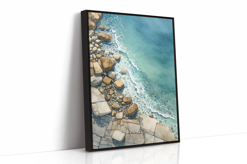 Tides Embrace Rocky Shores