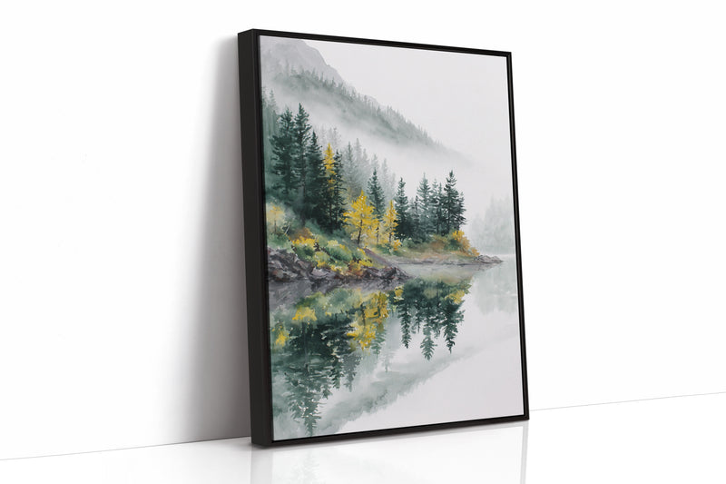 Autumn's Embrace on Still Waters