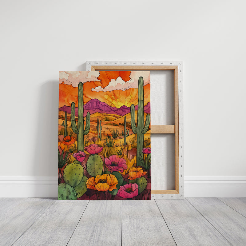 Sunset Over Desert Blooms