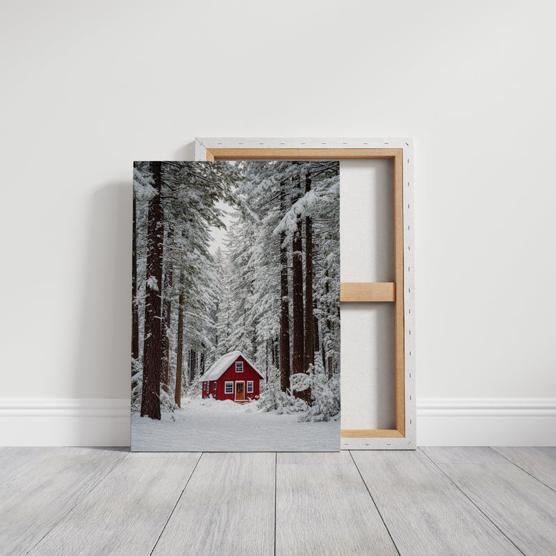 Sanctuary Beneath Snow-Covered Pines