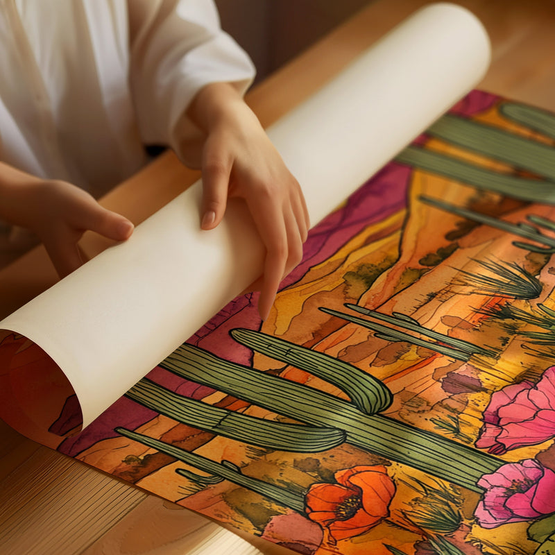 Sunset Over Desert Blooms