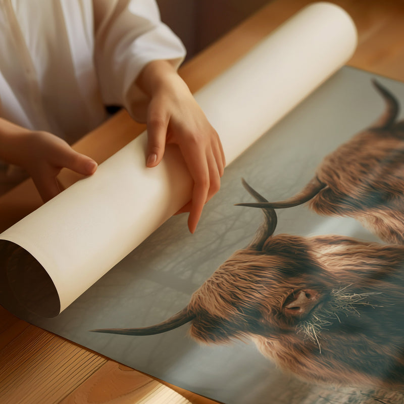 Gentle Giants Beneath Misty Skies