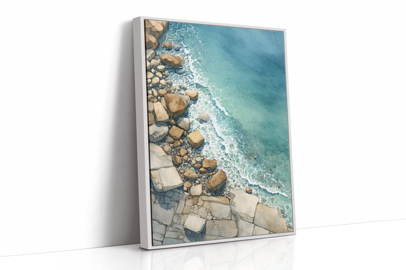 Tides Embrace Rocky Shores